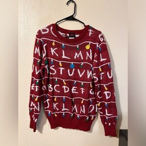 Stranger Things Halloween/ Christmas ugly sweater that lights up 💡